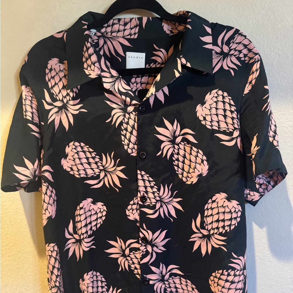 Sandro Satin short sleeve Shirt